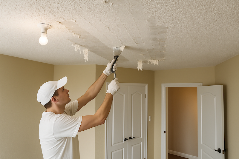 Popcorn Ceiling Removal project 6